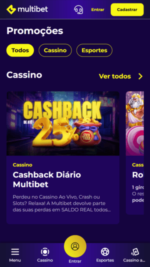 Cashback da Multibet