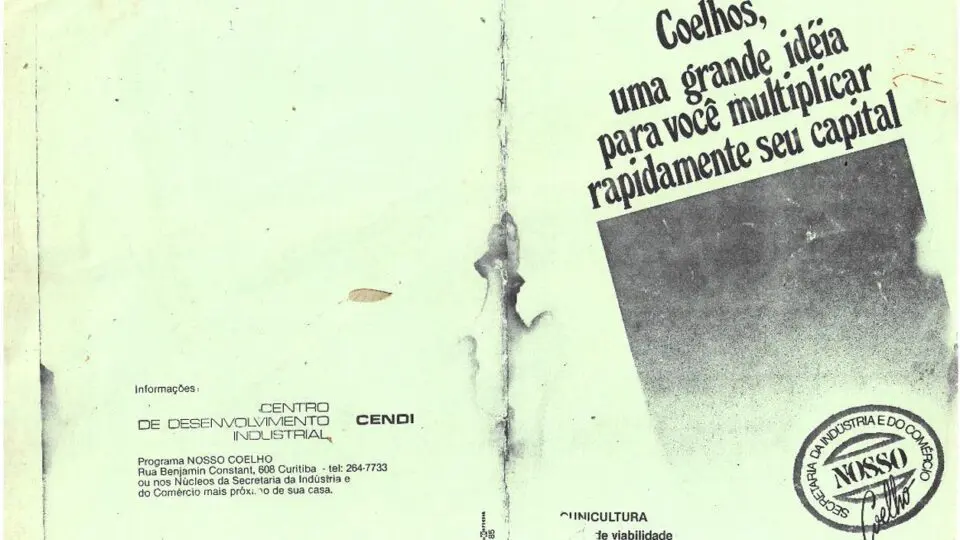 Material de divulgação do programa Nosso Coelho, da Secretaria de Indústria e Comércio do Paraná