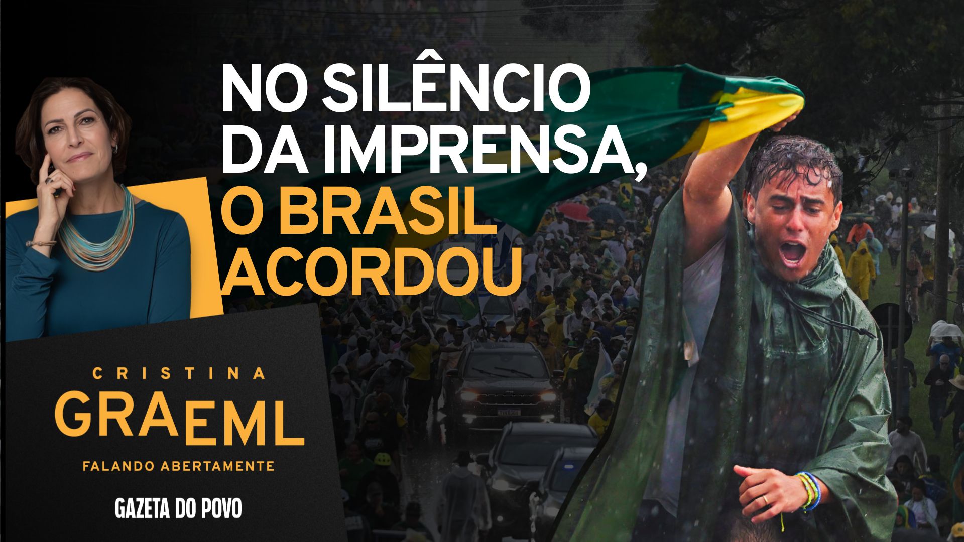 No programa desta semana Cristina Graeml traz uma série exclusiva de vídeos em que ela documentou trechos da caminhada de Nikolas Ferreira.