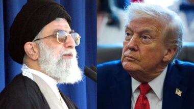 O aiatolá Ali Khamenei, líder supremo do Irã, e o presidente dos EUA, Donald Trump: países protagonizam um cenário de ameaças, demonstrações de força militar e risco real de escalada no Oriente Médio. Imagem referente a matéria