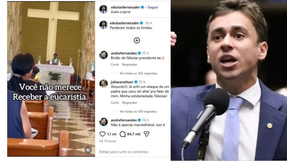 Um padre de Minas Gerais ameaçou negar a Eucaristia aos fiéis que apoiassem o posicionamento de Nikolas Ferreira (PL-MG) em relação ao vale gás