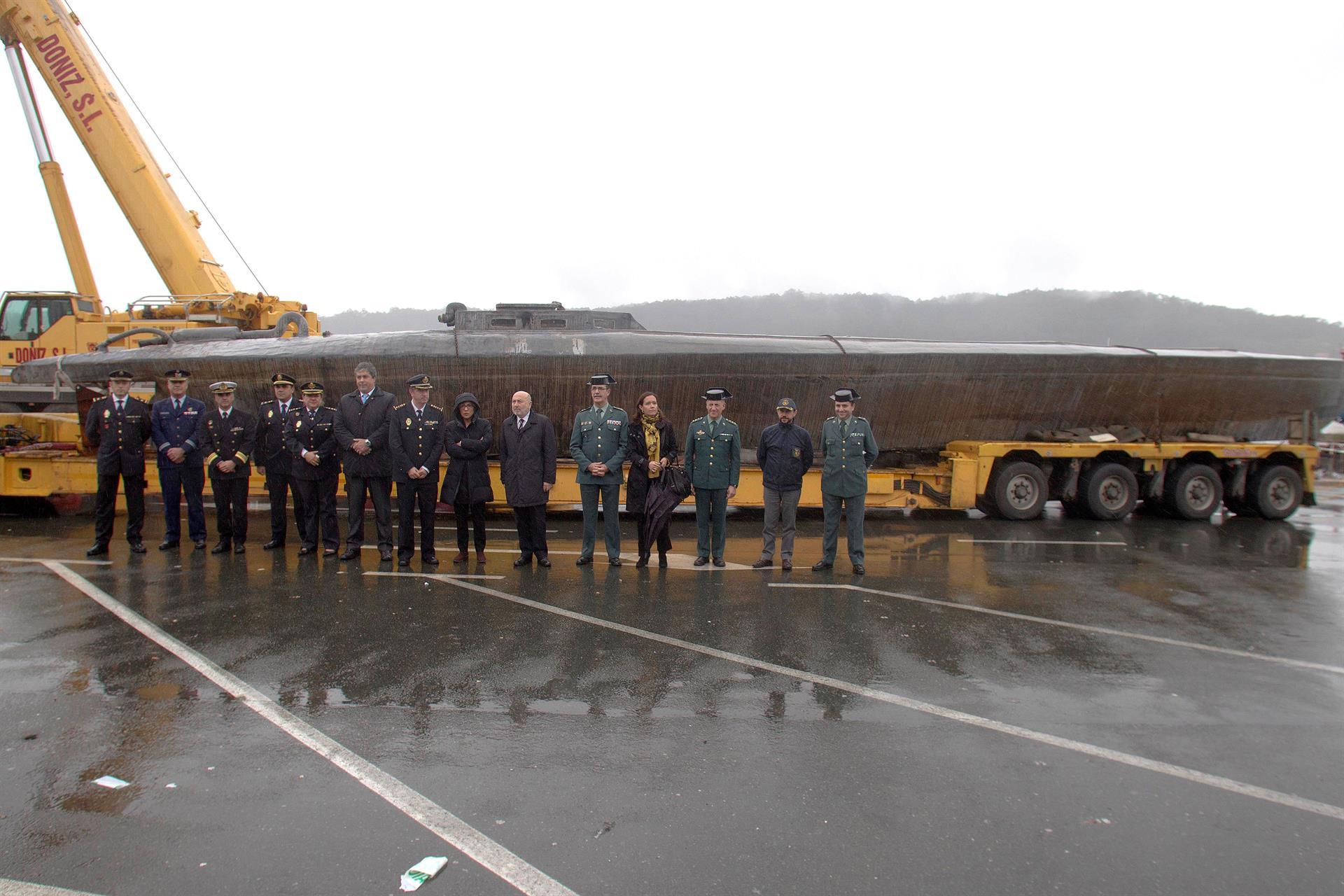 Narcossubmarino apreendido em 2019 por autoridades da Espanha na costa da Galícia