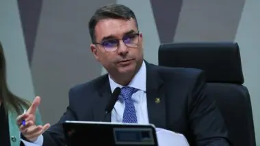 O pré-candidato à Presidência pelo PL, Flávio Bolsonaro,