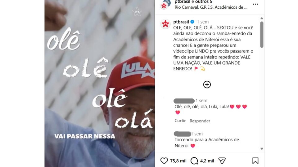 Cármen liberou samba de Lula, mas viu situação “excepcionalíssima” para censurar Brasil Paralelo