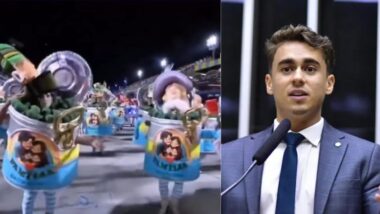Nikolas Ferreira abrirá representação no MP contra o presidente da Escola de Samba Acadêmicos de Niterói pelo desfile que colocou famílias em latas de conserva. Imagem referente a matéria