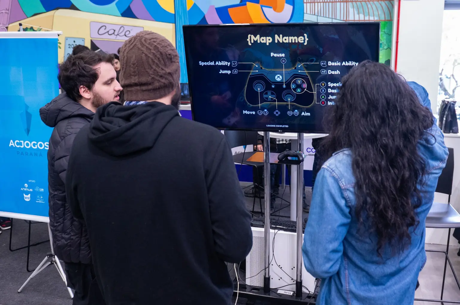 Levantamento auxilia a compreender o cenário paranaense. Na foto, jogos sendo apresentados durante o ConectaPR. Crédito: Inove.