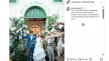 Moraes e Alckmin vão ao casamento de João Campos e Tabata Amaral