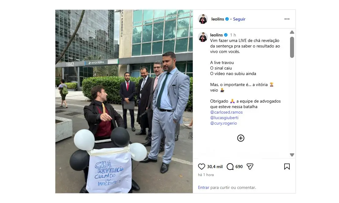 Justiça reverte condenação de Léo Lins a oito anos de prisão por piadas em show