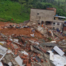 Destruição causada pelas chuvas em Juiz de Fora, Minas Gerais. Imagem referente a matéria