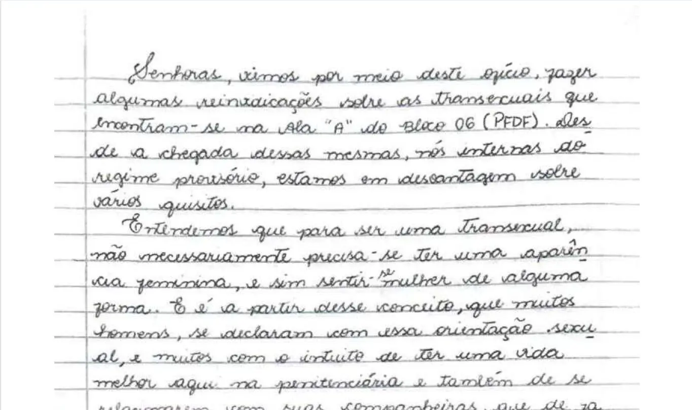trans em presídio feminino