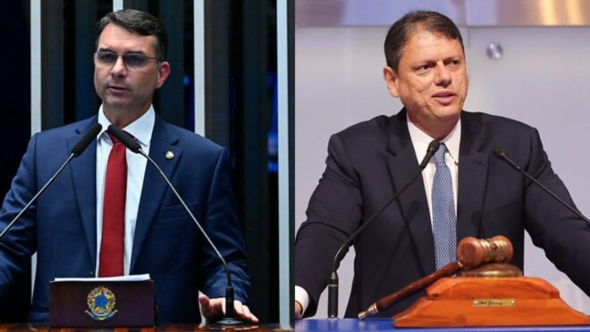Flávio Bolsonaro fala em “Projeto Brasil” e reforça alinhamento com Tarcísio de Freitas