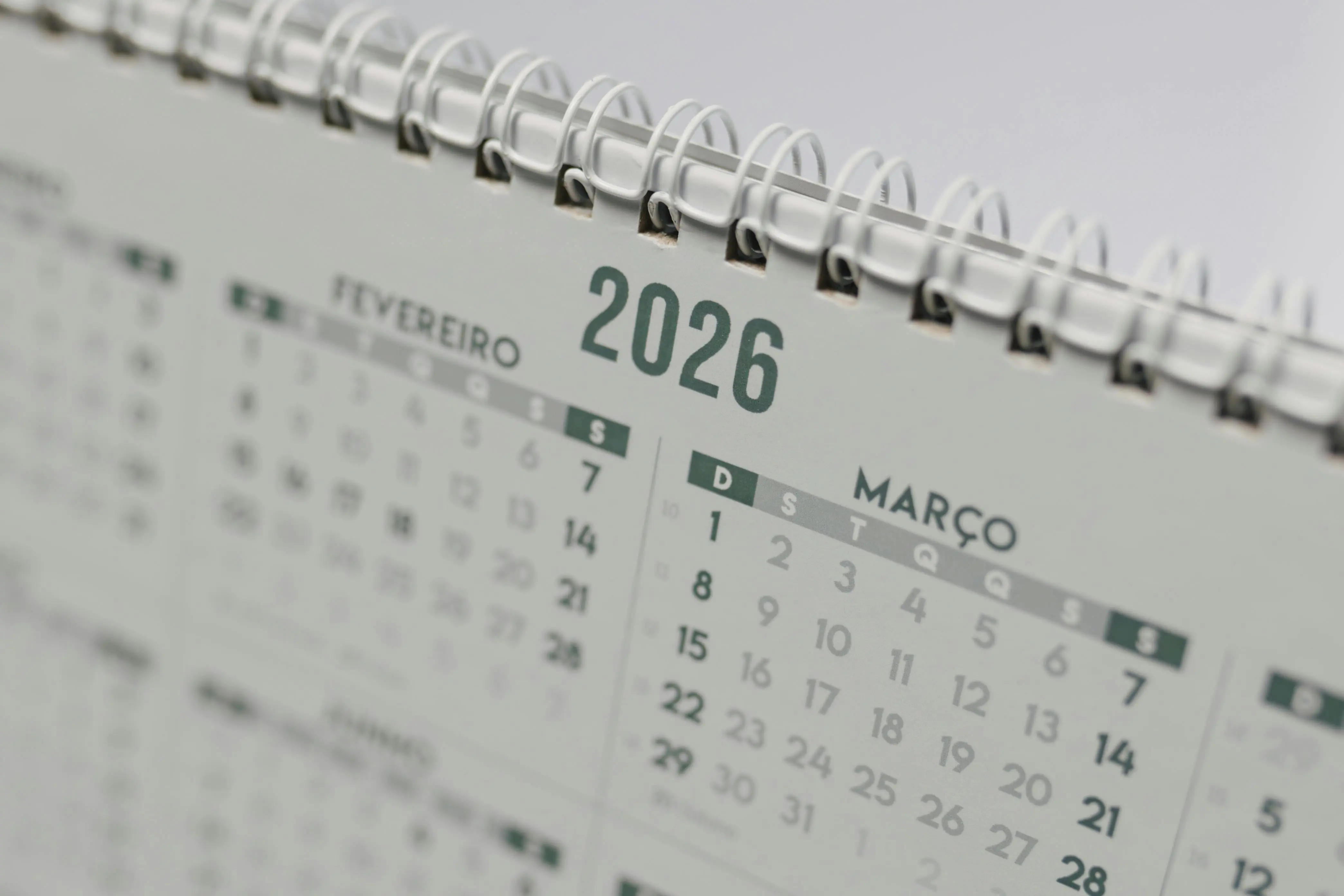 Calendário de março de 2026, que possui feriados estaduais e datas comemorativas religiosas.