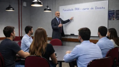 Dr. Hélcio Kronberg ministra aula no curso de Direito da FAPAD, instituição fundada em 2008 com foco na formação voltada às carreiras públicas e na qualificação prática do ensino jurídico.