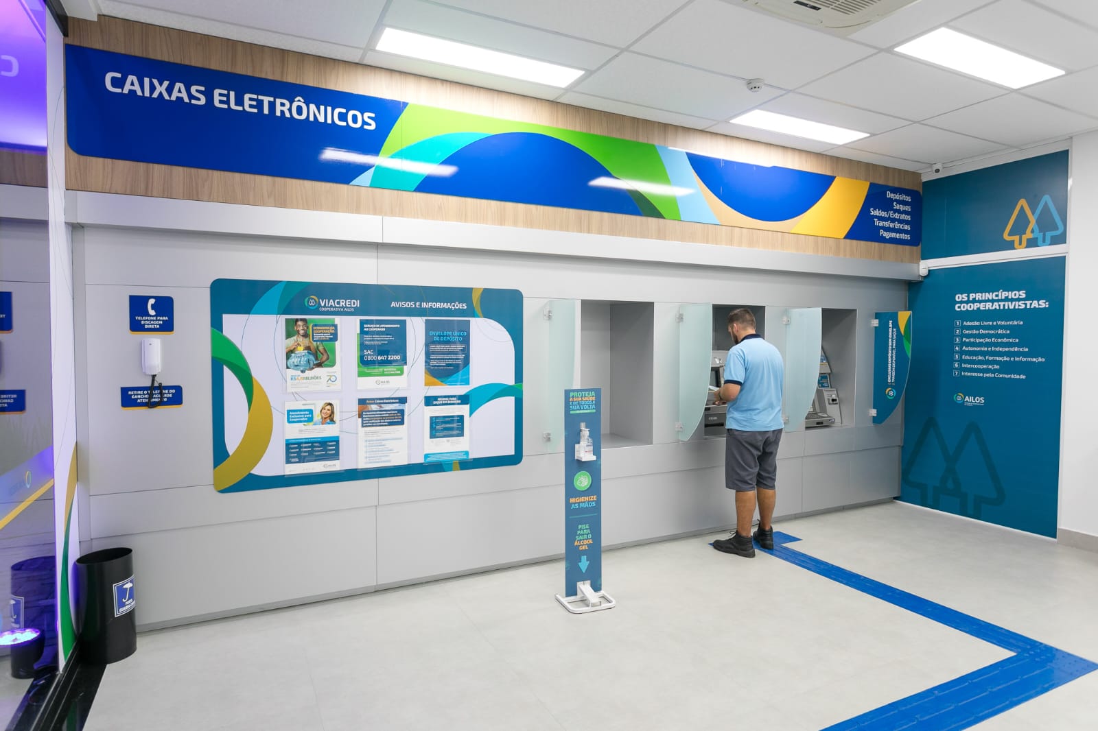 Agência da Viacredi: estrutura física e canais digitais reforçam a proximidade da cooperativa com os cooperados na região Sul.