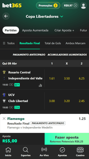 Exemplo de bilhete de aposta na bet365 para iniciantes