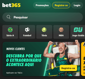 Barra de pesquisa na bet365