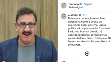 O apresentador Ratinho, do SBT, se defendeu em suas redes sociais após ser alvo de denúncia de Erika Hilton.