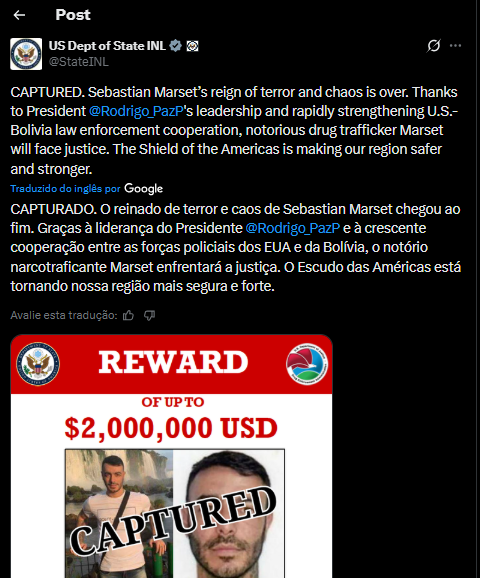 traficante pcc escudo trump