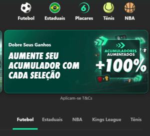 Acumuladores aumentados da bet365