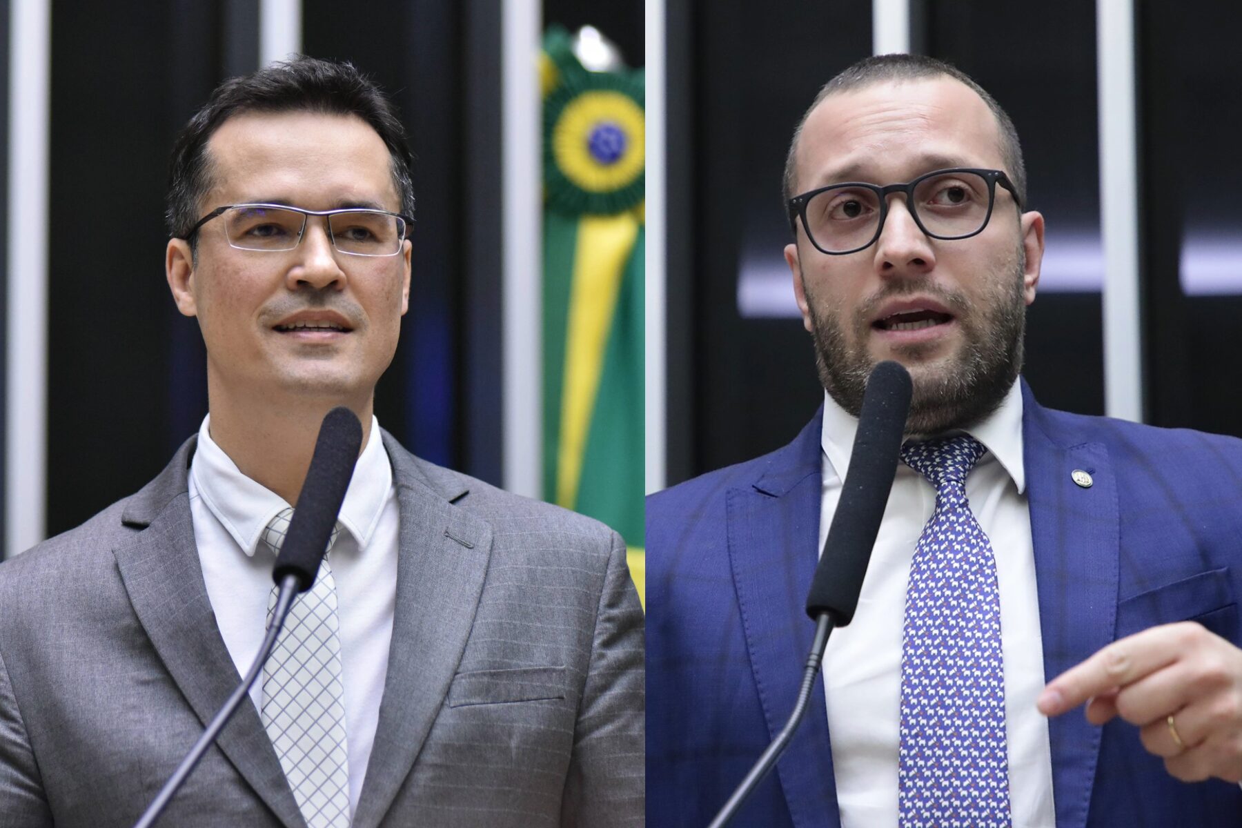 Deltan Dallagnol (Novo) e Filipe Barros (PL) disputam o Senado no Paraná.