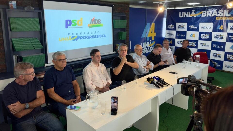 Federação União Progressista e MDB fecham aliança com PSD para enfrentar Jorginho Mello em SC