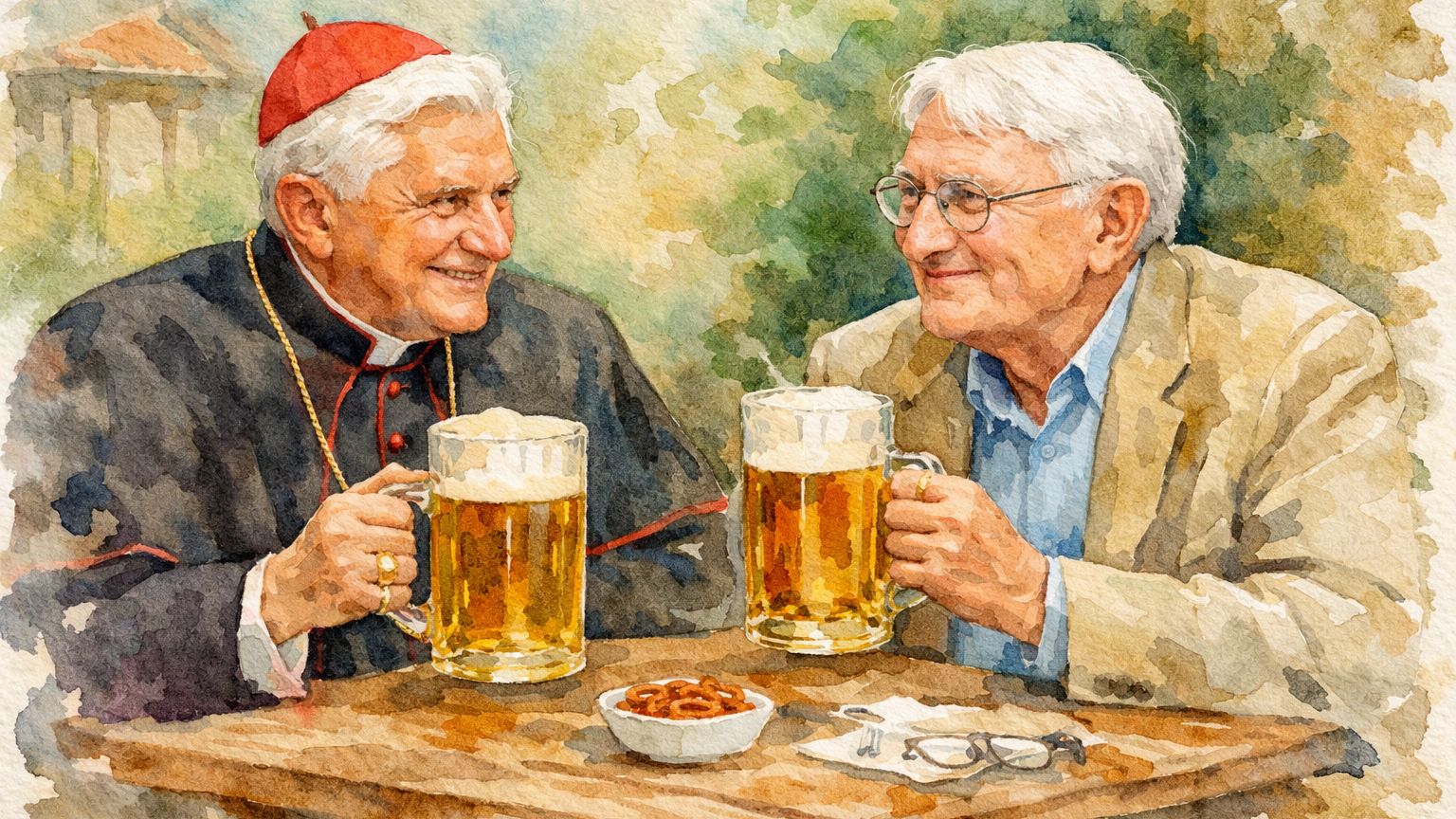 Eu consigo imaginar esses dois indo tomar uma cerveja depois de seu debate…