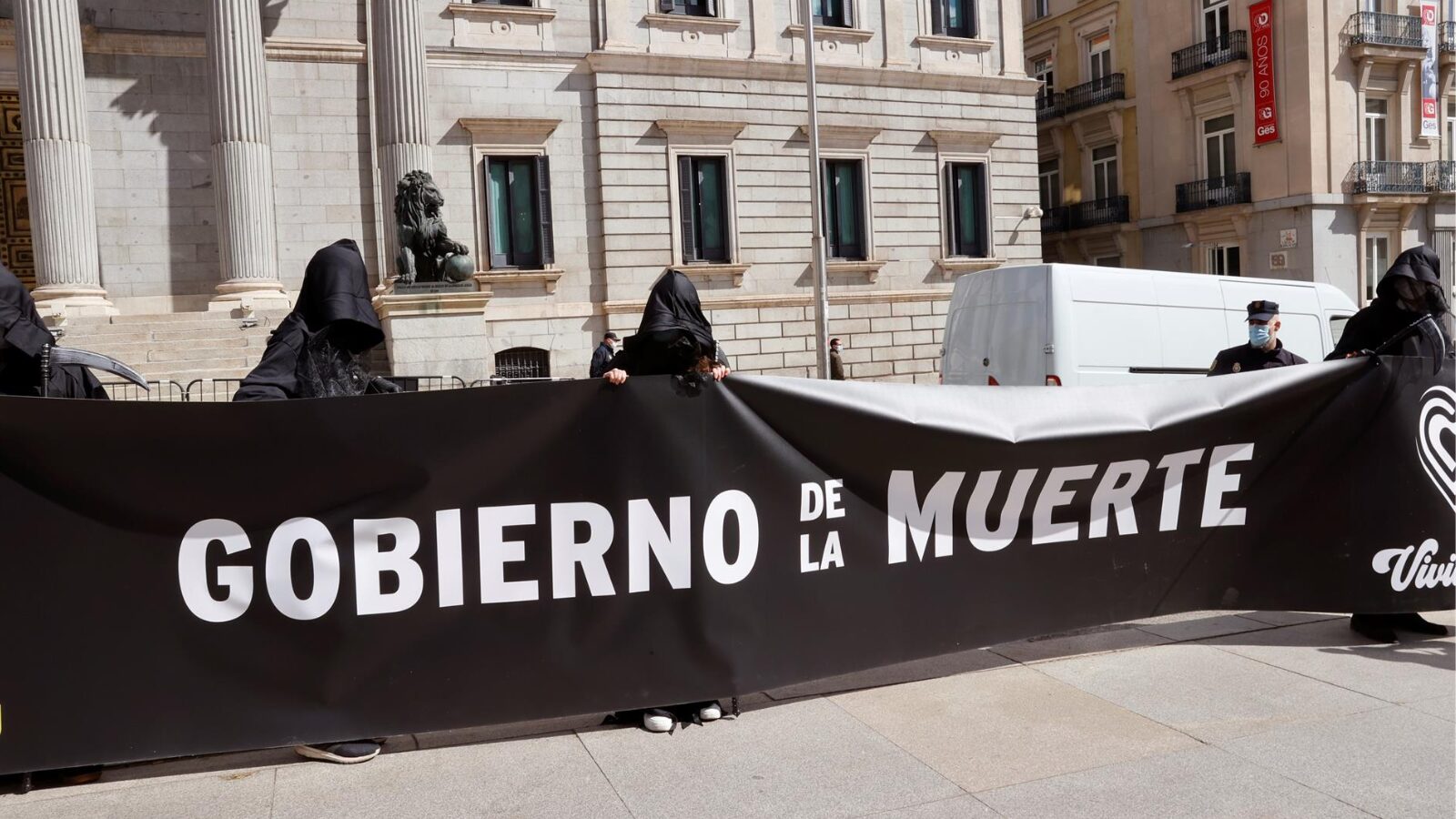 Protesto contra a legalização da eutanásia na Espanha, em 2021.