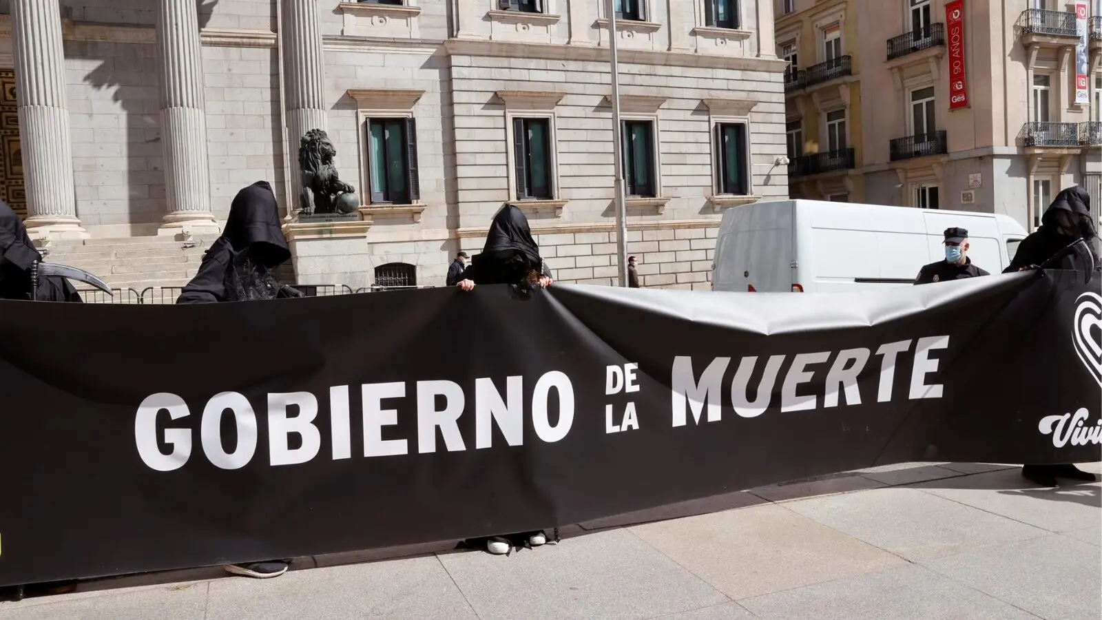 Protesto contra a legalização da eutanásia na Espanha, em 2021.
