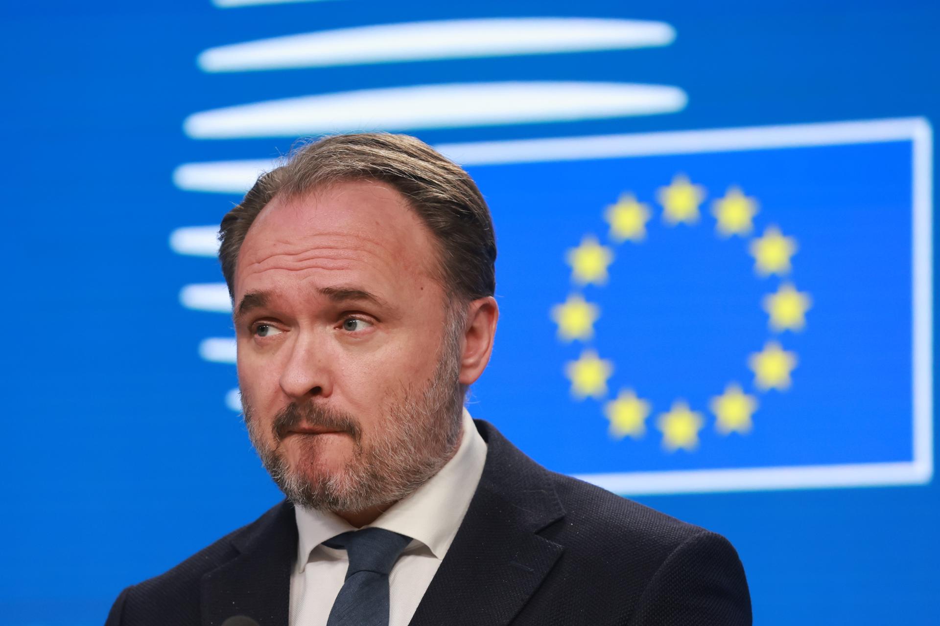 o comissário de Energia da UE, Dan Jørgensen, durante coletiva nesta terça (31).