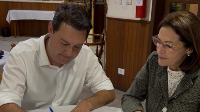 Cristina Graeml anuncia filiação ao PSD ao lado de Ratinho Junior