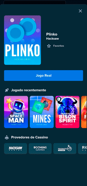 Versão do Plinko exclusiva da Stake desenvolvida pela Hacksaw Gaming