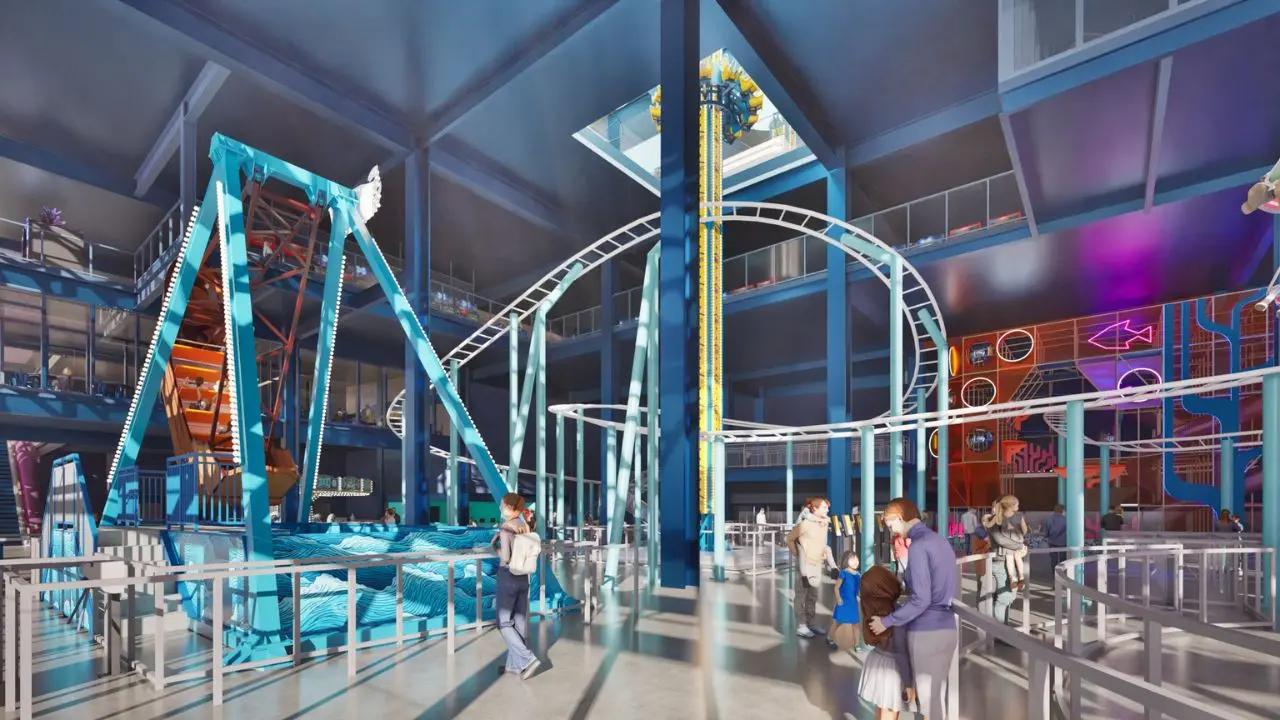 O novo parque temático indoor de Balneário Camboriú terá cerca de 23 mil metros quadrados de área construída.