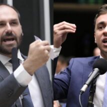 Após trégua, Eduardo Bolsonaro e Nikolas Ferreira voltam a trocar farpas Após trégua, Eduardo e Nikolas voltam trocar farpas