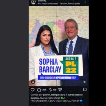 PL filiou nesta segunda a “Trans de Direita”, Sophia Barclay. Imagem referente a matéria