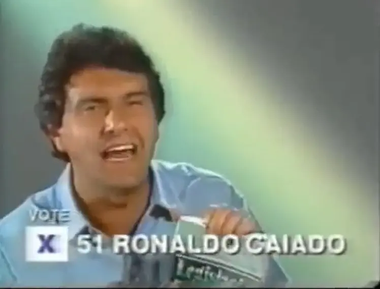Ronaldo Caiado na campanha pela eleição presidencial de 1989