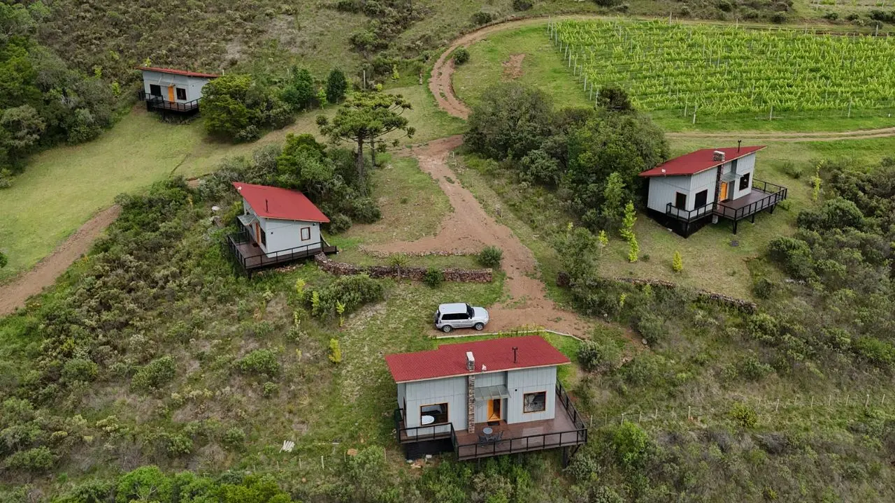 cabanas das taipas de Urupema vistas do alto