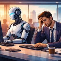 Demissões por IA expõem crise do trabalho e risco ao consumo; no Brasil, leis e burocracia podem travar inovação e condenar o país ao atraso. Imagem referente a matéria