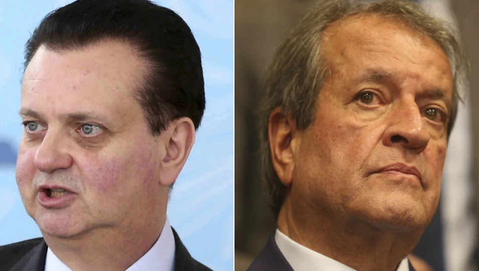 Gilberto Kassab, do PSD, e Valdemar Costa Neto, do PL