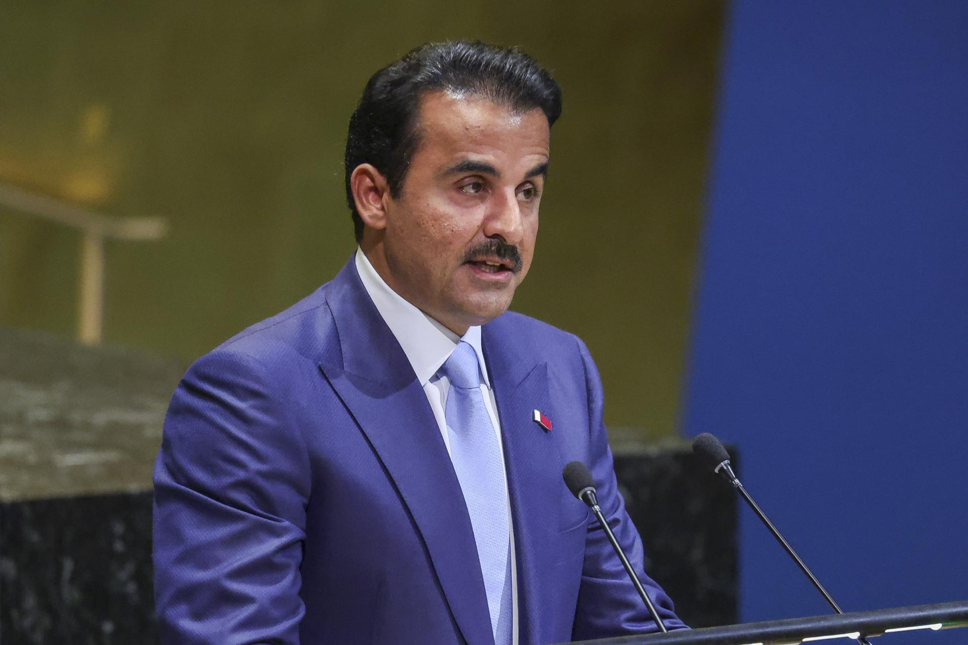 O emir do Catar, Tamim bin Hamad Al Thani.