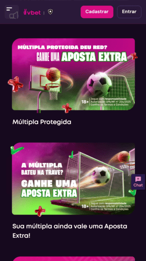 Ofertas de 1 real disponíveis na Vbet