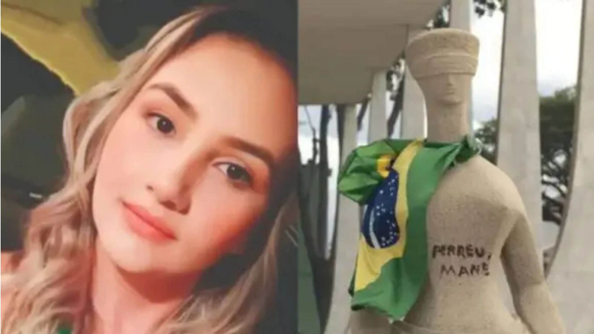 Débora do Batom e sua obra-prima: agora, sim, a imagem correta. Perdão pelo vacilo.