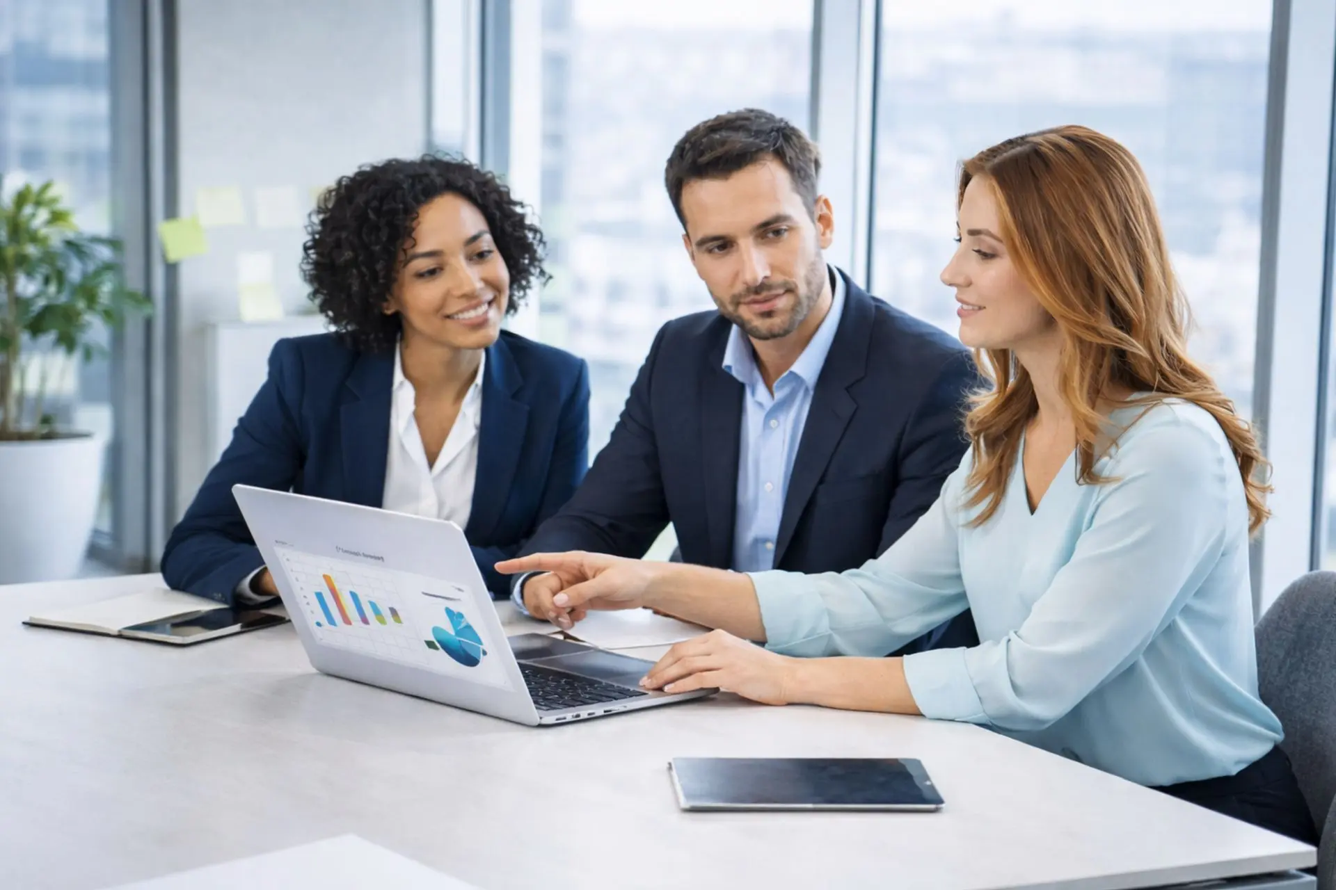 Profissionais analisam dados em tempo real e alinham estratégias, evidenciando como a organização e o uso inteligente da tecnologia impulsionam decisões mais eficientes nas empresas.