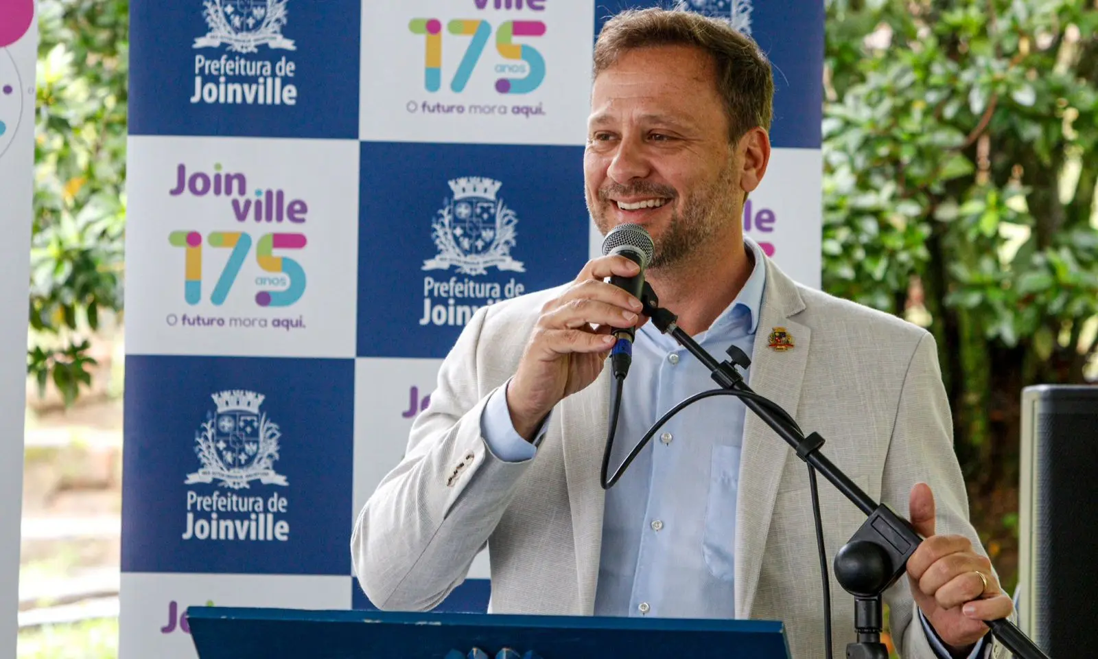 ex-prefeito de Joinville e pré-candidato a vice-governador de Santa Catarina, Adriano Silva (Novo)