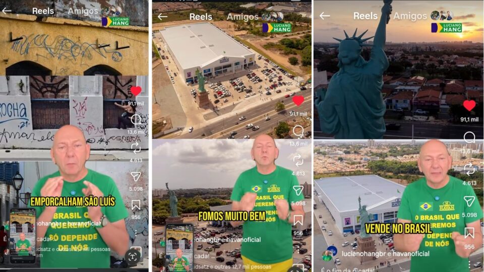 MP aciona Justiça contra estátua da Havan por “poluição visual”