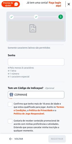 Onde fica o código de indicação Betano