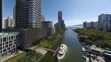 Empreendimento de alto padrão em Itapema integra moradia, lazer e náutica, com marina, rooftop exclusivo e serviços premium voltados à experiência e à mobilidade.