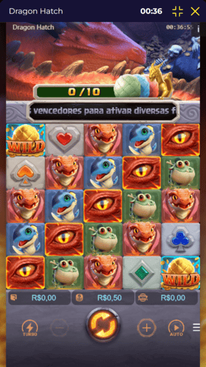 Tela inicial do Dragon Hatch na Multibet