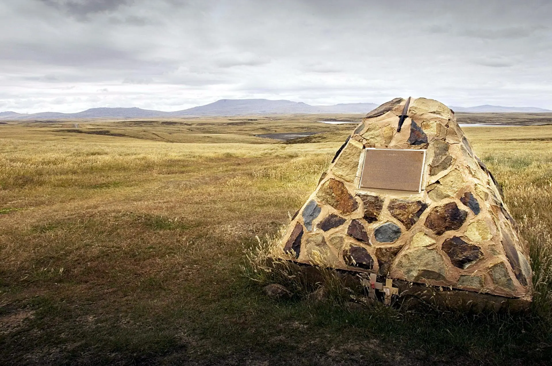 Memorial britânico nas Ilhas Falklands (Malvinas)