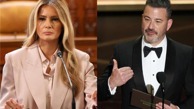Melania Trump cobra ação da ABC após Jimmy Kimmel retratá-la como “futura viúva”