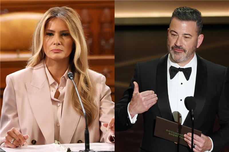 Melania Trump reage após Jimmy Kimmel retratá-la como “viúva”